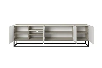 TV stolek ASHA 200 cm kašmír – černý kovový rám | furnipol.cz