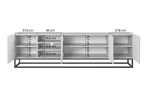 TV stolek ASHA 200 cm dub artisan / černý mat | furnipol.cz