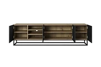 TV stolek ASHA 200 cm dub artisan / černý mat | furnipol.cz