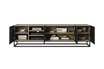 TV stolek ASHA 200 cm dub artisan / černý mat | furnipol.cz