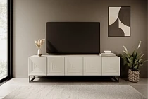 TV stolek ASHA 200 cm kašmír – černý kovový rám | furnipol.cz