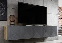 Závěsný TV stolek ASHA 200 cm dub artisan / rivier stone | furnipol.cz