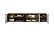 Závěsný TV stolek ASHA 200 cm dub artisan / rivier stone | furnipol.cz