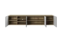 Závěsný TV stolek ASHA 200 cm dub artisan / rivier stone | furnipol.cz