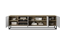 TV stolek ASHA 200 cm dub artisan / rivier stone | furnipol.cz
