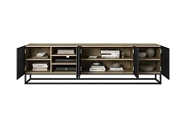 TV stolek ASHA 200 cm dub artisan / černý mat | furnipol.cz