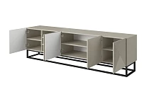 TV stolek ASHA 200 cm kašmír – černý kovový rám | furnipol.cz