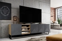 TV stolek ASHA 200 cm dub artisan / rivier stone | furnipol.cz