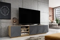 TV stolek ASHA 200 cm dub artisan / rivier stone | furnipol.cz