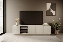 TV stolek ASHA 200 cm kašmír s výklenky | furnipol.cz