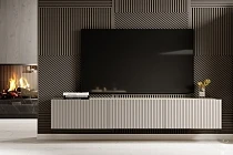 Závěsný TV stolek NICOLE 200 cm kašmír mat | furnipol.cz