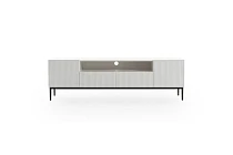  TV stolek NICOLE 200 cm bílý mat – černé nohy | furnipol.cz