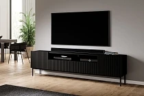 TV stolek NICOLE 200 cm černý mat – černé nožky | furnipol.cz