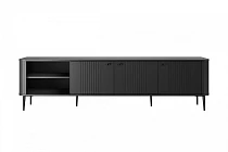 TV stolek VESPER 3D 187 cm černý – černé nohy | furnipol.cz