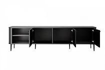 TV stolek VESPER 3D 187 cm černý – černé nohy | furnipol.cz