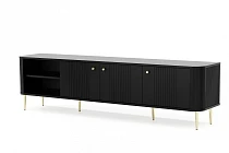 TV stolek VESPER 3D 187 cm černý – zlaté nohy | furnipol.cz