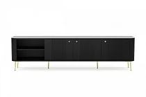 TV stolek VESPER 3D 187 cm černý – zlaté nohy | furnipol.cz