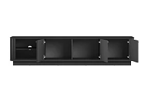  TV stolek VESPER 3D 187 cm černý – zlaté úchytky, sokl | furnipol.cz