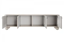 TV stolek Vesper 4D 187 cm - kašmírový / černé úchytky / kulaté kašmírové nožky