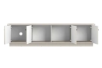 Černá TV skříňka Vesper 4D 187 cm s soklem  - Kašmír / černá