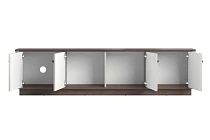 TV stolek VESPER 4D 187 cm kašmír / ořech – černé úchytky, sokl | furnipol.cz
