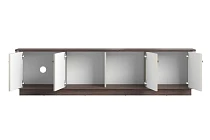 TV stolek VESPER 4D 187 cm kašmír / ořech – černé úchytky, sokl | furnipol.cz
