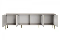 TV stolek VESPER 4D 187 cm kašmír – zlaté nožky | furnipol.cz