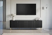  TV stolek VESPER 4D 187 cm kašmír / ořech – černé nožky | furnipol.cz