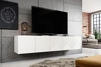Závěsný TV stolek ASHA 200 cm bílý mat | furnipol.cz