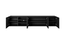 Závěsný TV stolek ASHA 200 cm černý mat | furnipol.cz