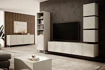 Závěsný TV stolek ASHA 200 cm kašmír | furnipol.cz