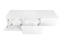 Závěsný TV stolek NICOLE 150 cm bílý mat | furnipol.cz