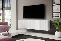 Závěsný TV stolek NICOLE 150 cm bílý mat | furnipol.cz