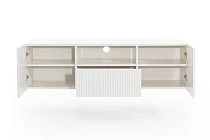 Závěsný TV stolek NICOLE 150 cm bílý mat | furnipol.cz