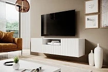 Závěsný TV stolek NICOLE 150 cm bílý mat | furnipol.cz