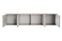 Závěsný TV stolek VESPER 4D 187 cm kašmír – černé úchytky | furnipol.cz