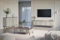 Závěsný TV stolek VESPER 4D 187 cm kašmír –| furnipol.cz