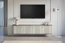Závěsný TV stolek VESPER 4D 187 cm kašmír – | furnipol.cz