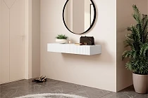 Závěsný psací stůl NICOLE 100 cm bílý mat | furnipol.cz