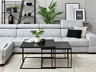 Set konferenčních stolků Dark S + Dark XL b - Furnipol.cz