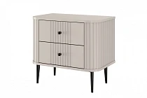 Set 2 nočních stolků VESPER 56 cm kašmír – černé nohy | furnipol.cz