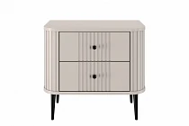 Set 2 nočních stolků VESPER 56 cm kašmír – černé nohy | furnipol.cz