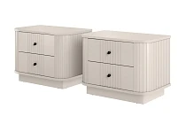 Sada nočních stolků Vesper 56 cm  - Kašmír / černá