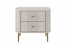 Set 2 nočních stolků VESPER 56 cm kašmír – zlaté nohy | furnipol.cz