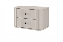 Set závěsných nočních stolků VESPER 56 cm kašmír – černé úchytky | furnipol.cz