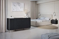 Bogart Set závěsných nočních stolků VESPER 56 cm černý – černé úchytky | furnipol.cz
