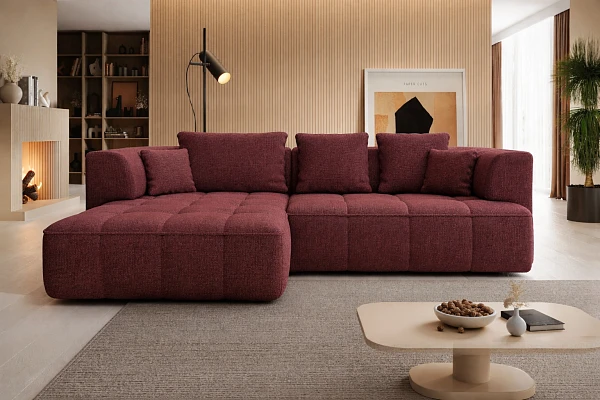 Rohová sedací soustava ALBIO S s elektrickým výsuvem