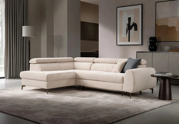 Rohová sedací souprava STELVIO II STELVIO II s rozkladem na spaní a úložným prostorem