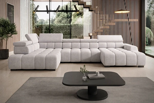 Rohová sedací souprava BULL XL s elektrickým výsuvem