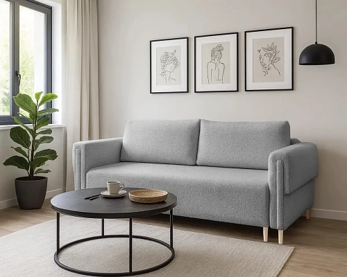 Pohovka rozkládací s úložným prostorem ADEL 230cm šedá